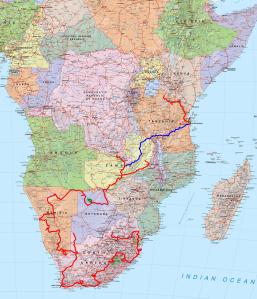 Le trajet final en Afrique australe